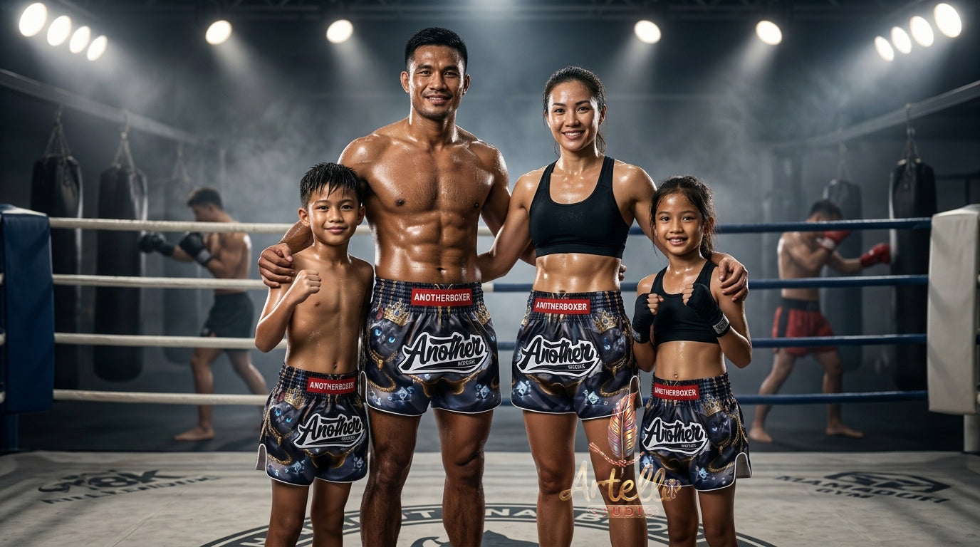 🥊 Muay Thai Shorts Kickboxing MMA Fight Shorts for Men Women Kids – Thai Boxing Training Gear, Breathable Quick Dry Martial Arts Combat Shorts