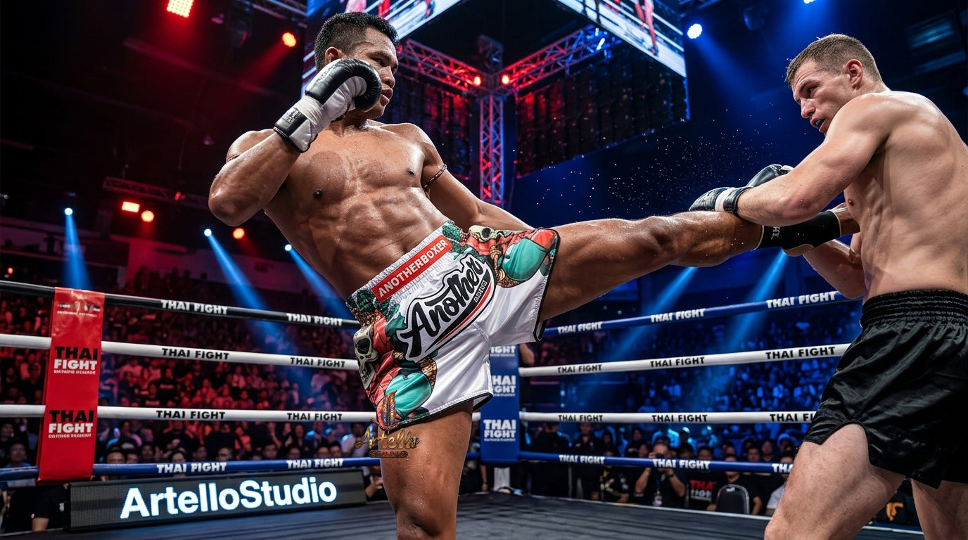 🥊 Muay Thai Shorts Kickboxing MMA Fight Shorts for Men Women Kids – Thai Boxing Training Gear, Breathable Quick Dry Martial Arts Combat Shorts