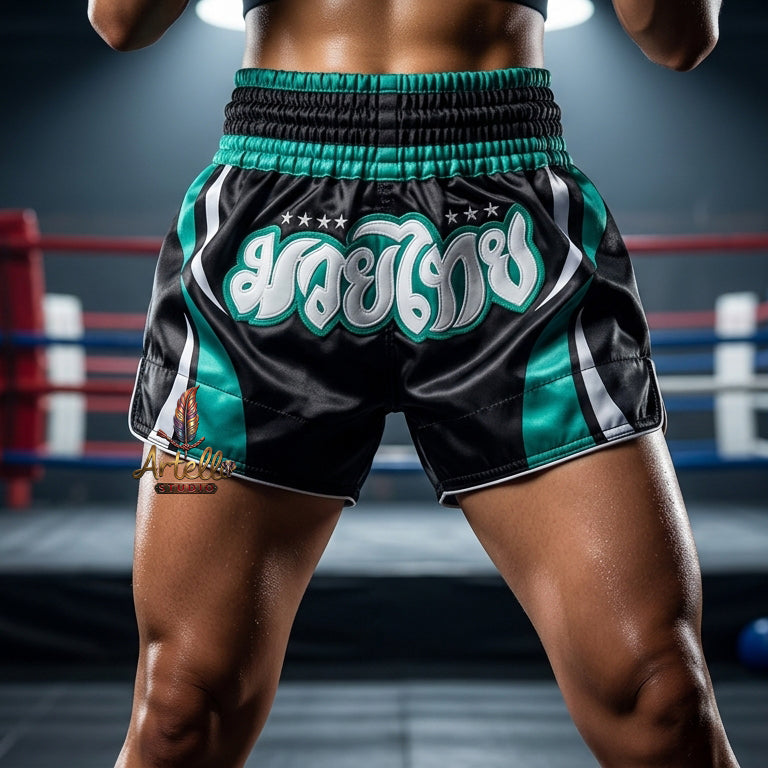 🥊 Muay Thai Shorts Kickboxing MMA Fight Shorts for Men Women Kids – Thai Boxing Training Gear, Breathable Quick Dry Martial Arts Combat Shorts