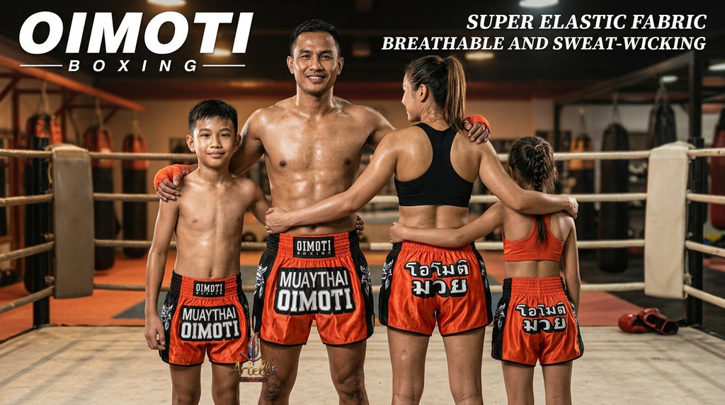 🥊 Muay Thai Shorts Kickboxing MMA Fight Shorts for Men Women Kids – Thai Boxing Training Gear, Breathable Quick Dry Martial Arts Combat Shorts