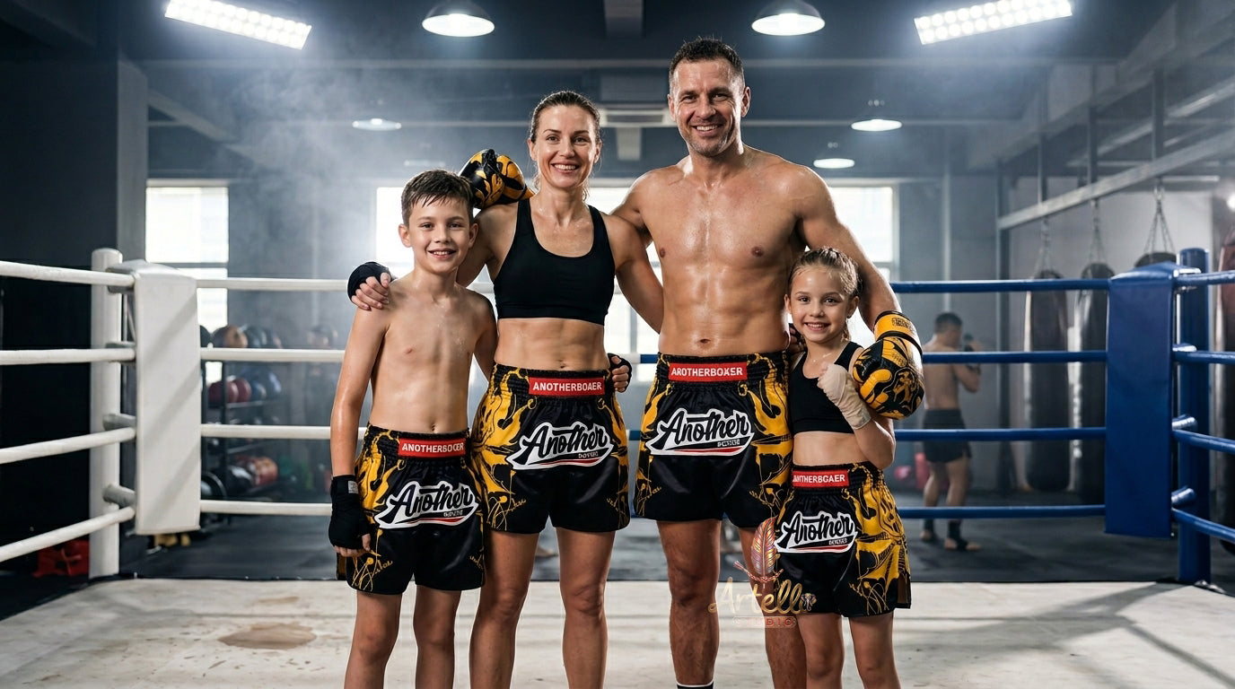 🥊 Muay Thai Shorts Kickboxing MMA Fight Shorts for Men Women Kids – Thai Boxing Training Gear, Breathable Quick Dry Martial Arts Combat Shorts