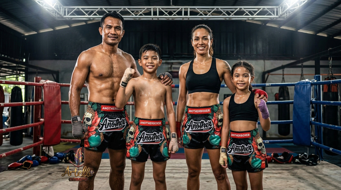 🥊 Muay Thai Shorts Kickboxing MMA Fight Shorts for Men Women Kids – Thai Boxing Training Gear, Breathable Quick Dry Martial Arts Combat Shorts