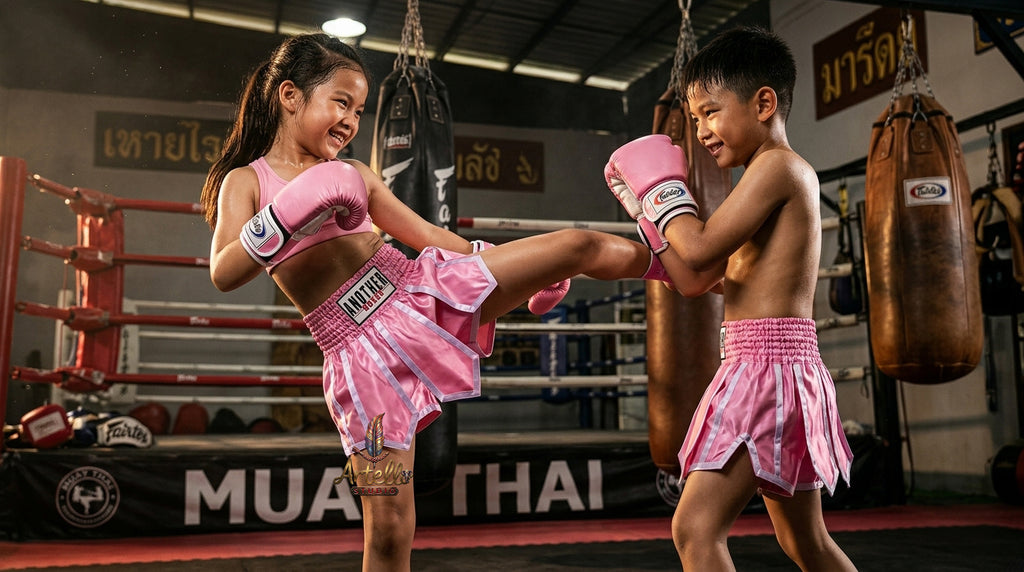 🥊 Muay Thai Shorts Kickboxing MMA Fight Shorts for Men Women Kids – Thai Boxing Training Gear, Breathable Quick Dry Martial Arts Combat Shorts