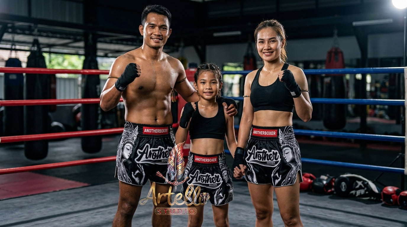 🥊 Muay Thai Shorts Kickboxing MMA Fight Shorts for Men Women Kids – Thai Boxing Training Gear, Breathable Quick Dry Martial Arts Combat Shorts
