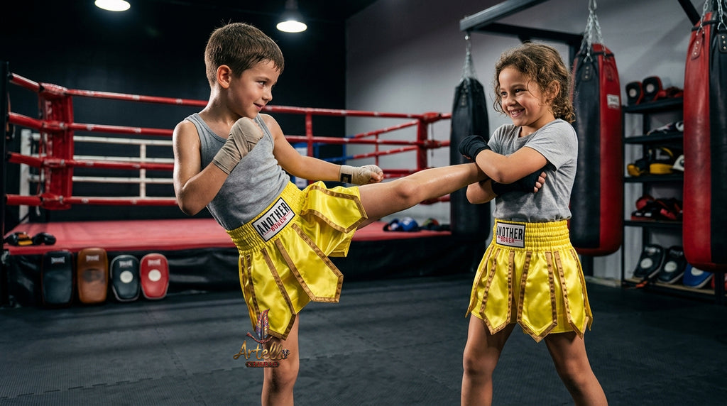 🥊 Muay Thai Shorts Kickboxing MMA Fight Shorts for Men Women Kids – Thai Boxing Training Gear, Breathable Quick Dry Martial Arts Combat Shorts