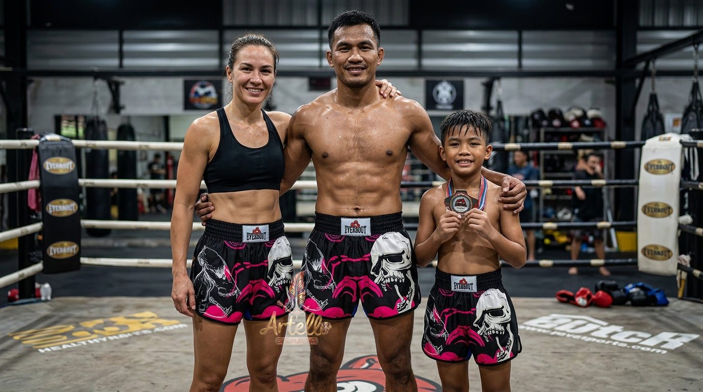 🥊 Muay Thai Shorts Kickboxing MMA Fight Shorts for Men Women Kids – Thai Boxing Training Gear, Breathable Quick Dry Martial Arts Combat Shorts