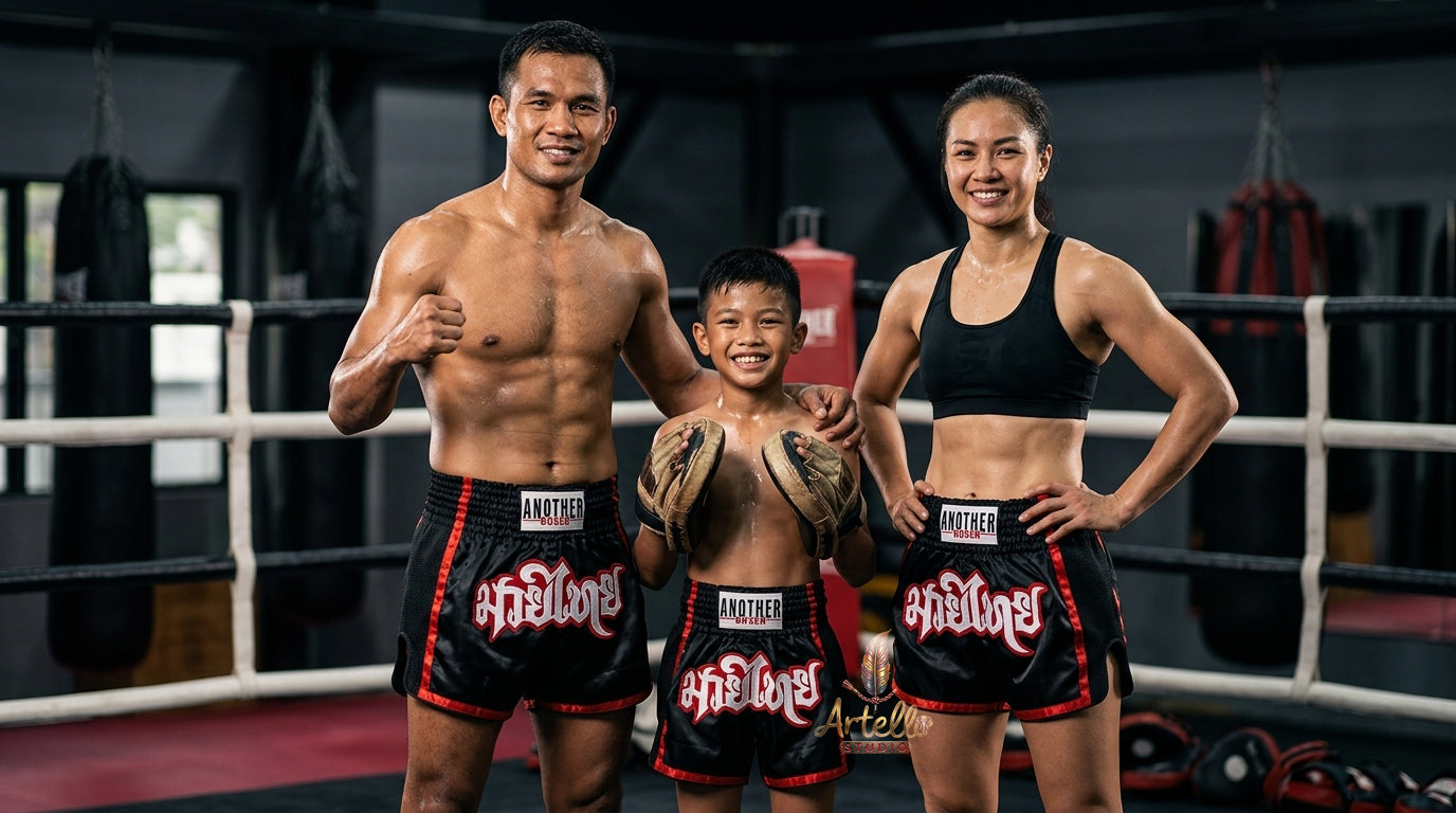 🥊 Muay Thai Shorts Kickboxing MMA Fight Shorts for Men Women Kids – Thai Boxing Training Gear, Breathable Quick Dry Martial Arts Combat Shorts