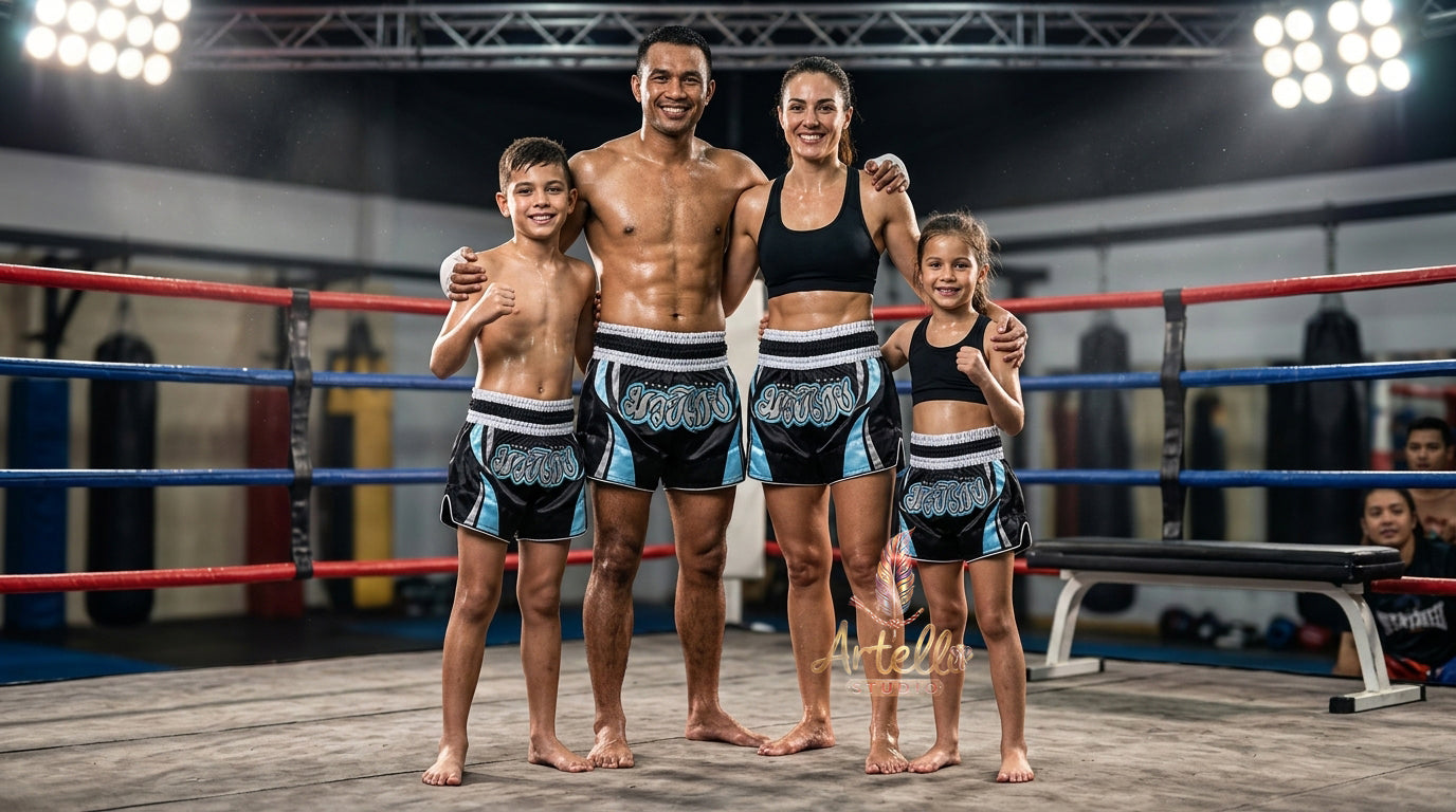 🥊 Muay Thai Shorts Kickboxing MMA Fight Shorts for Men Women Kids – Thai Boxing Training Gear, Breathable Quick Dry Martial Arts Combat Shorts