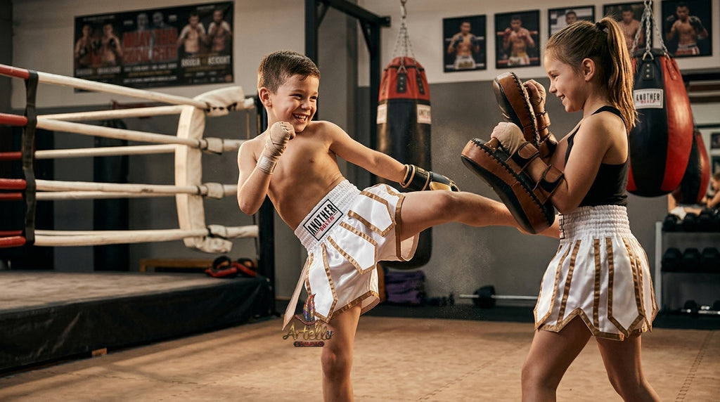 🥊 Muay Thai Shorts Kickboxing MMA Fight Shorts for Men Women Kids – Thai Boxing Training Gear, Breathable Quick Dry Martial Arts Combat Shorts