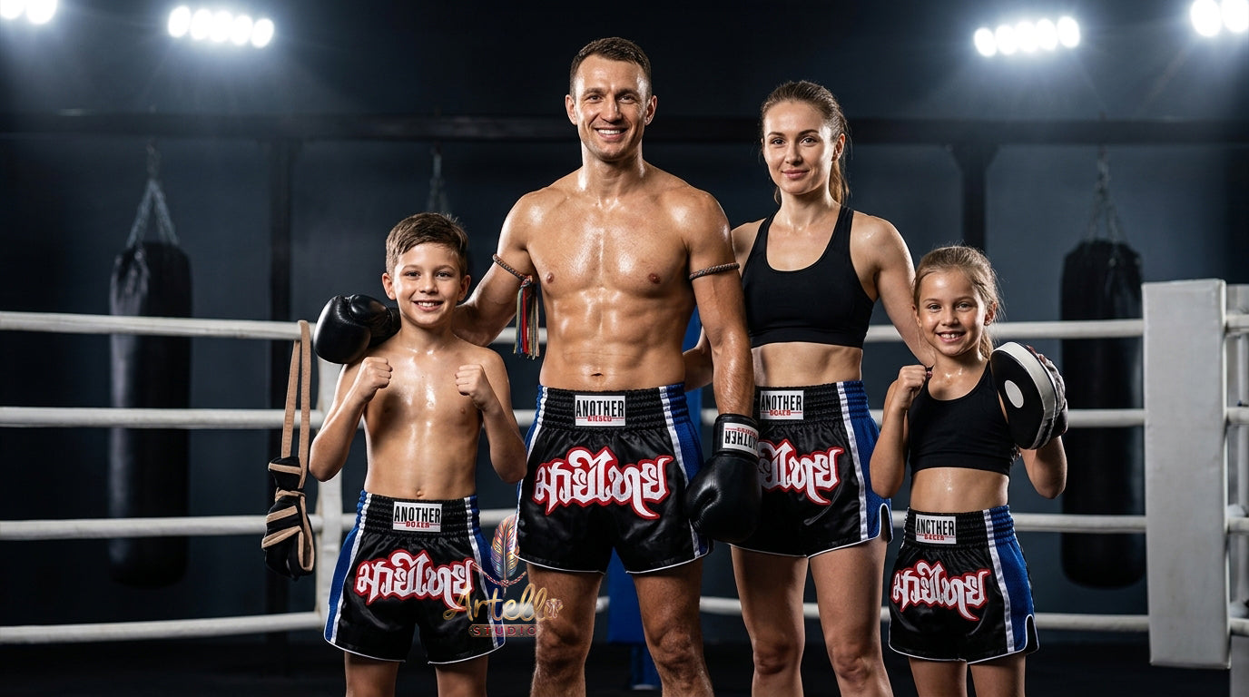 🥊 Muay Thai Shorts Kickboxing MMA Fight Shorts for Men Women Kids – Thai Boxing Training Gear, Breathable Quick Dry Martial Arts Combat Shorts