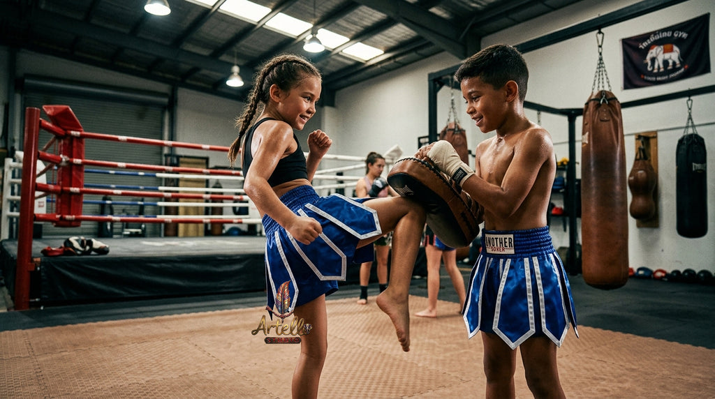 🥊 Muay Thai Shorts Kickboxing MMA Fight Shorts for Men Women Kids – Thai Boxing Training Gear, Breathable Quick Dry Martial Arts Combat Shorts