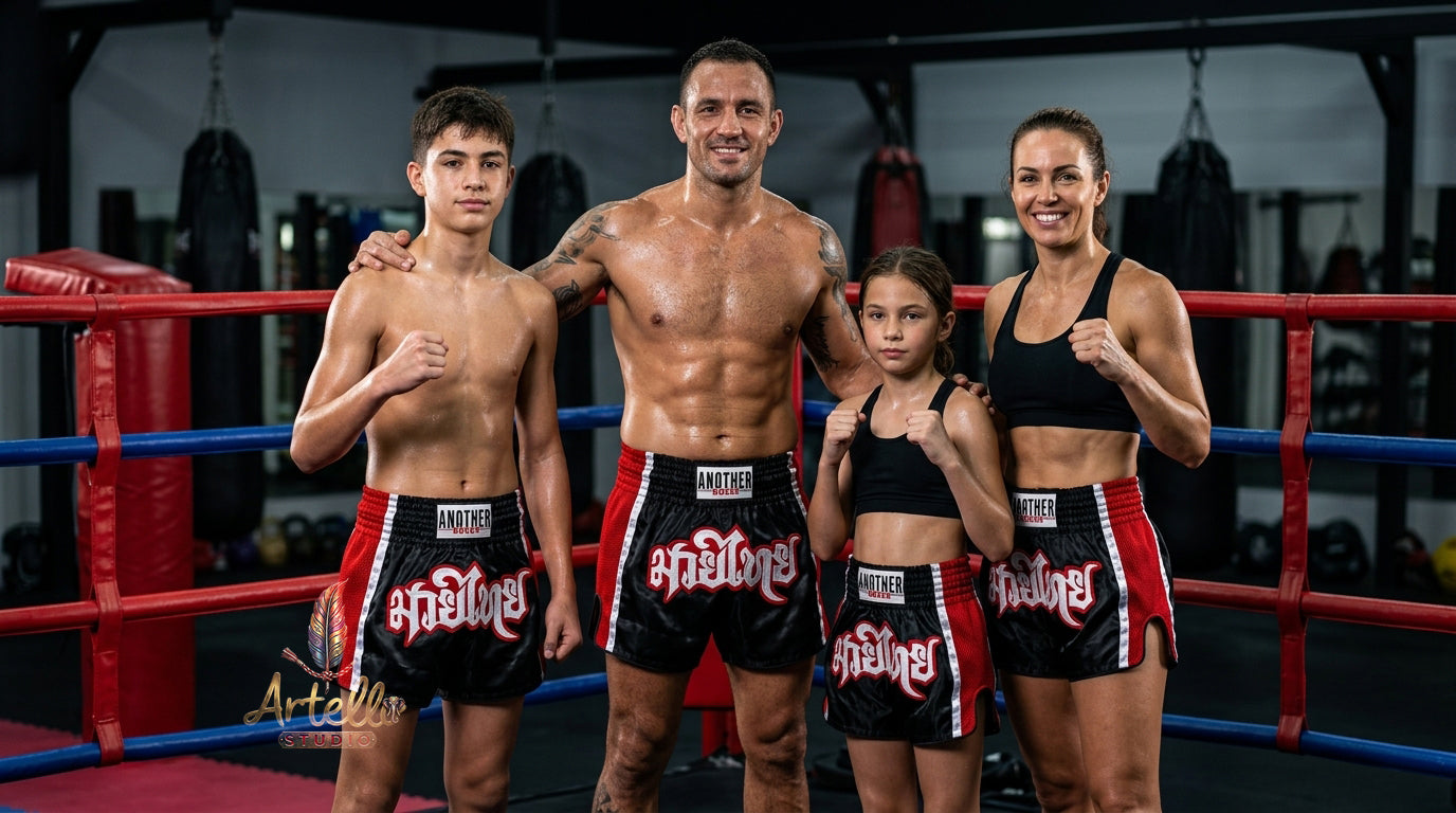 🥊 Muay Thai Shorts Kickboxing MMA Fight Shorts for Men Women Kids – Thai Boxing Training Gear, Breathable Quick Dry Martial Arts Combat Shorts