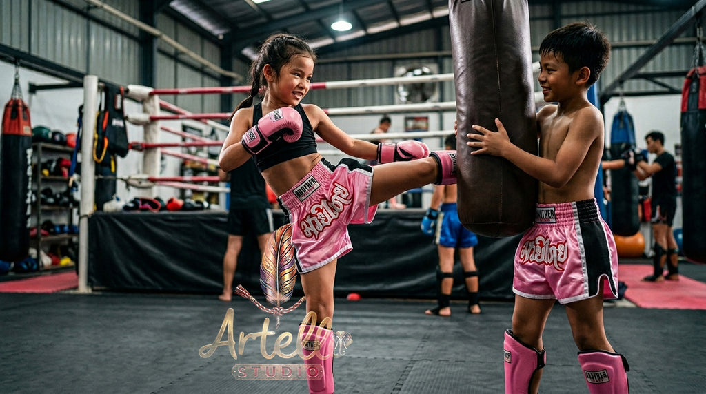 🥊 Muay Thai Shorts Kickboxing MMA Fight Shorts for Men Women Kids – Thai Boxing Training Gear, Breathable Quick Dry Martial Arts Combat Shorts