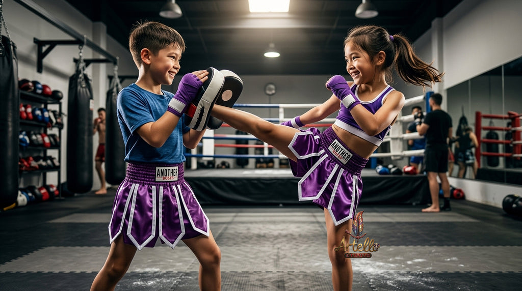🥊 Muay Thai Shorts Kickboxing MMA Fight Shorts for Men Women Kids – Thai Boxing Training Gear, Breathable Quick Dry Martial Arts Combat Shorts