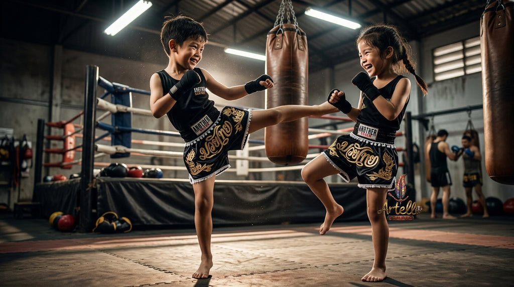 🥊 Muay Thai Shorts Kickboxing MMA Fight Shorts for Men Women Kids – Thai Boxing Training Gear, Breathable Quick Dry Martial Arts Combat Shorts