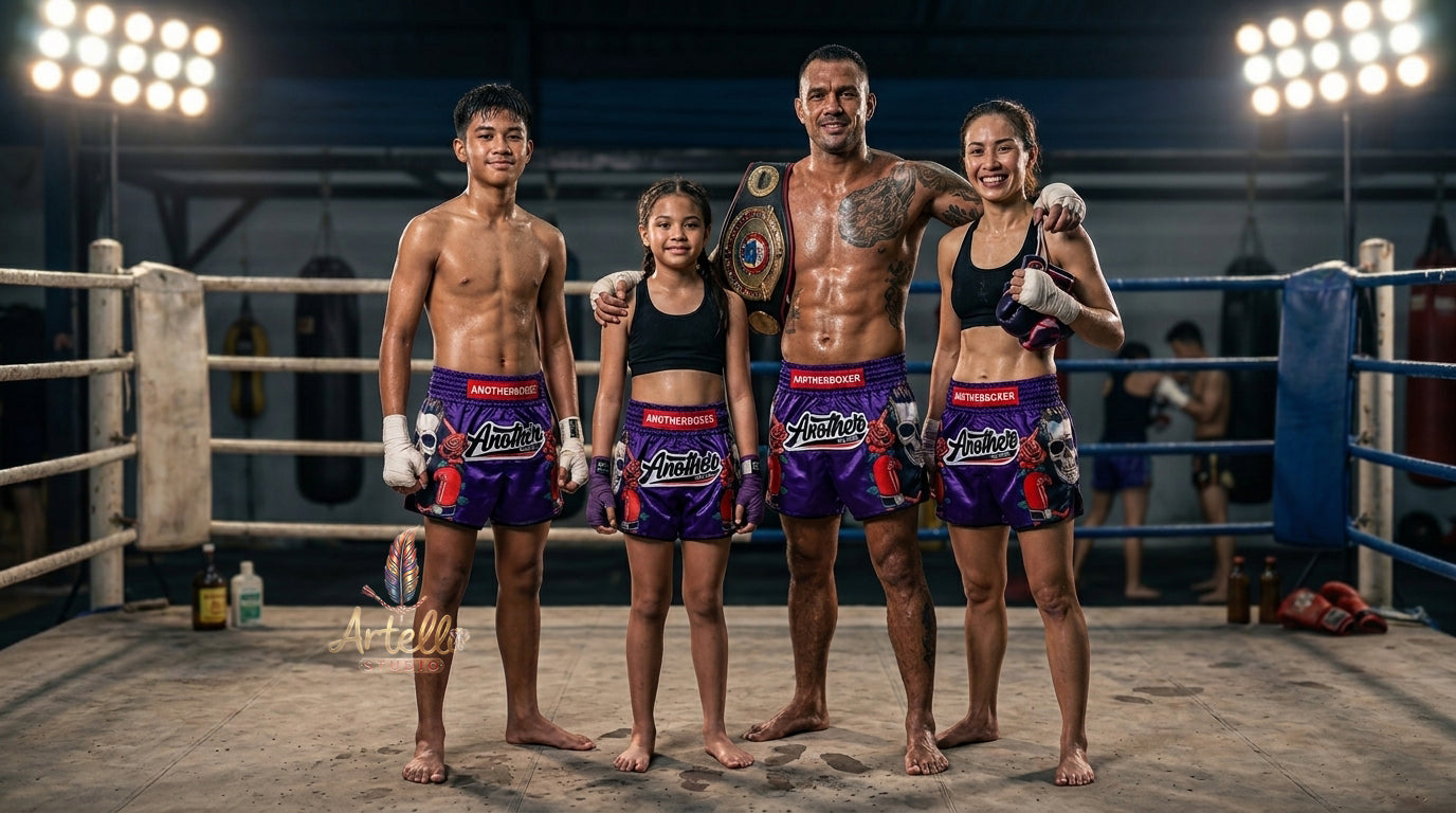 🥊 Muay Thai Shorts Kickboxing MMA Fight Shorts for Men Women Kids – Thai Boxing Training Gear, Breathable Quick Dry Martial Arts Combat Shorts