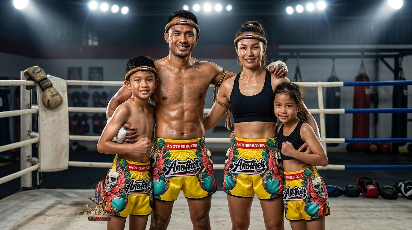 🥊 Muay Thai Shorts Kickboxing MMA Fight Shorts for Men Women Kids – Thai Boxing Training Gear, Breathable Quick Dry Martial Arts Combat Shorts