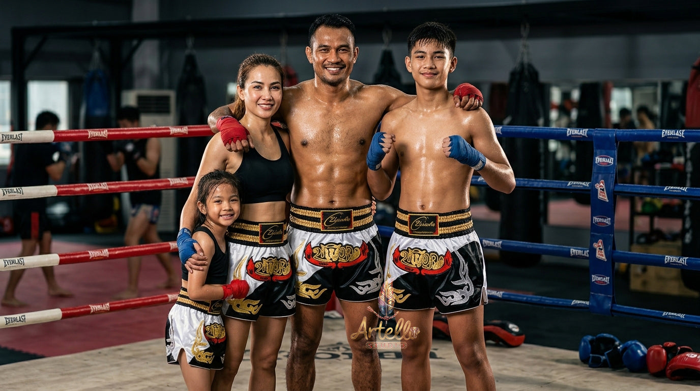 🥊 Muay Thai Shorts Kickboxing MMA Fight Shorts for Men Women Kids – Thai Boxing Training Gear, Breathable Quick Dry Martial Arts Combat Shorts