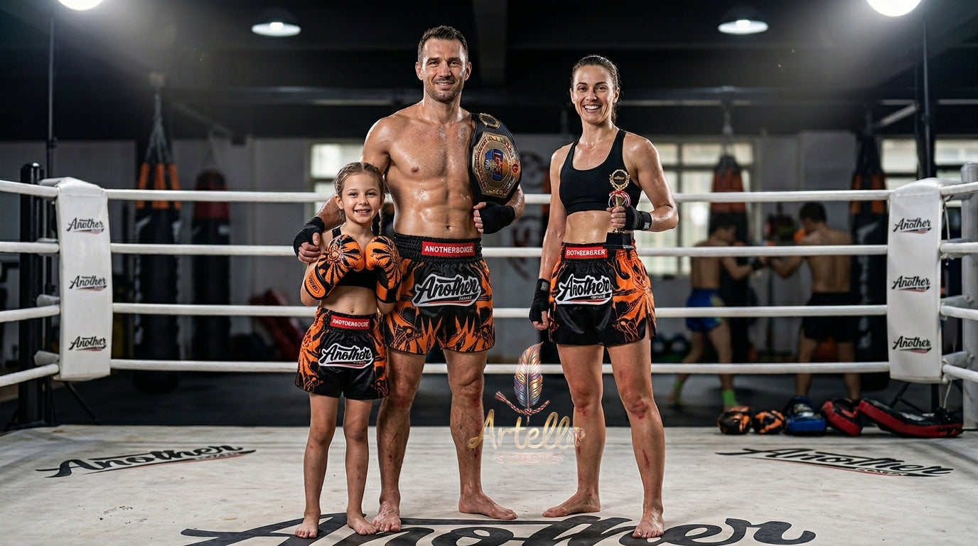 🥊 Muay Thai Shorts Kickboxing MMA Fight Shorts for Men Women Kids – Thai Boxing Training Gear, Breathable Quick Dry Martial Arts Combat Shorts