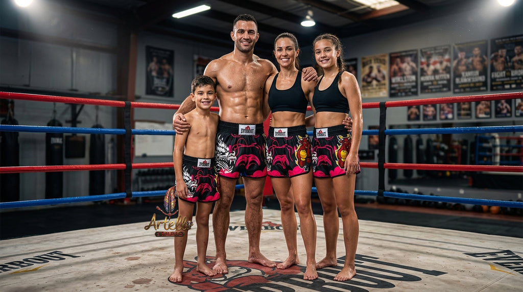 🥊 Muay Thai Shorts Kickboxing MMA Fight Shorts for Men Women Kids – Thai Boxing Training Gear, Breathable Quick Dry Martial Arts Combat Shorts