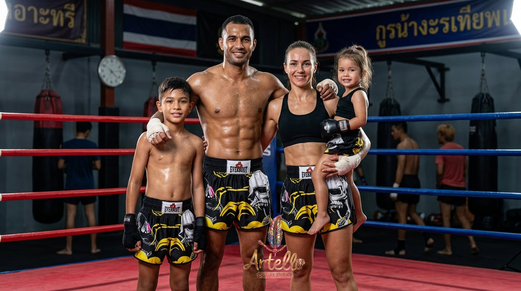 🥊 Muay Thai Shorts Kickboxing MMA Fight Shorts for Men Women Kids – Thai Boxing Training Gear, Breathable Quick Dry Martial Arts Combat Shorts