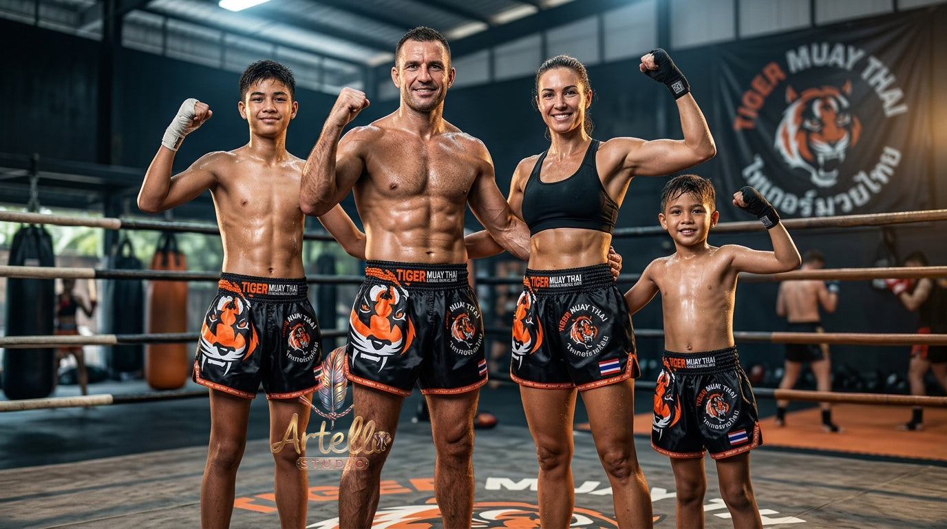 🥊 Muay Thai Shorts Kickboxing MMA Fight Shorts for Men Women Kids – Thai Boxing Training Gear, Breathable Quick Dry Martial Arts Combat Shorts