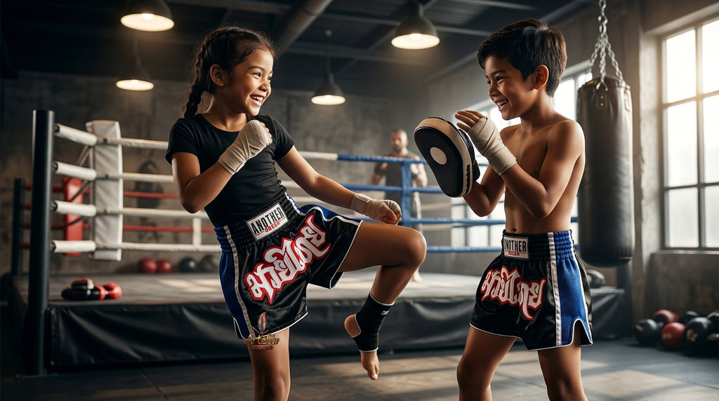 🥊 Muay Thai Shorts Kickboxing MMA Fight Shorts for Men Women Kids – Thai Boxing Training Gear, Breathable Quick Dry Martial Arts Combat Shorts