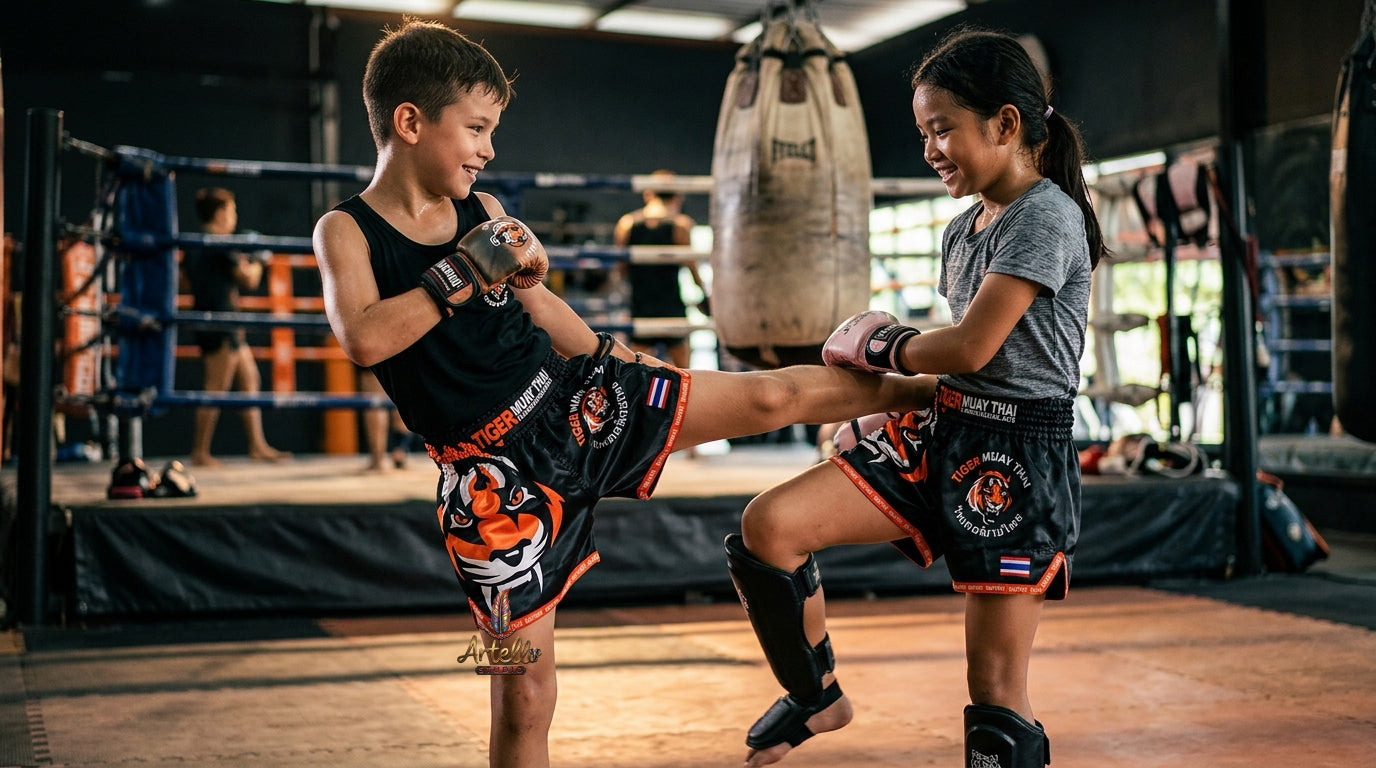 🥊 Muay Thai Shorts Kickboxing MMA Fight Shorts for Men Women Kids – Thai Boxing Training Gear, Breathable Quick Dry Martial Arts Combat Shorts