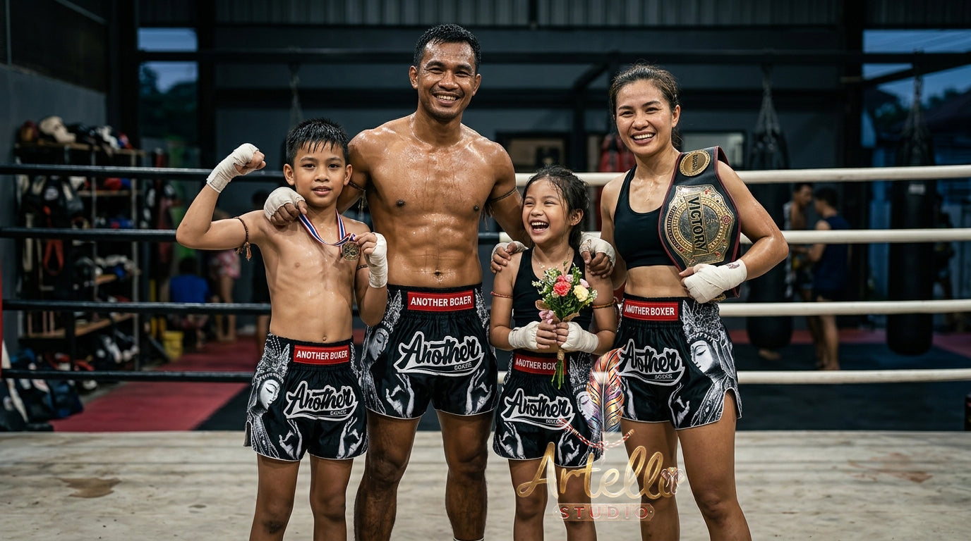 🥊 Muay Thai Shorts Kickboxing MMA Fight Shorts for Men Women Kids – Thai Boxing Training Gear, Breathable Quick Dry Martial Arts Combat Shorts