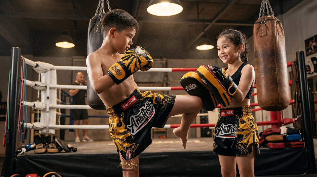 🥊 Muay Thai Shorts Kickboxing MMA Fight Shorts for Men Women Kids – Thai Boxing Training Gear, Breathable Quick Dry Martial Arts Combat Shorts