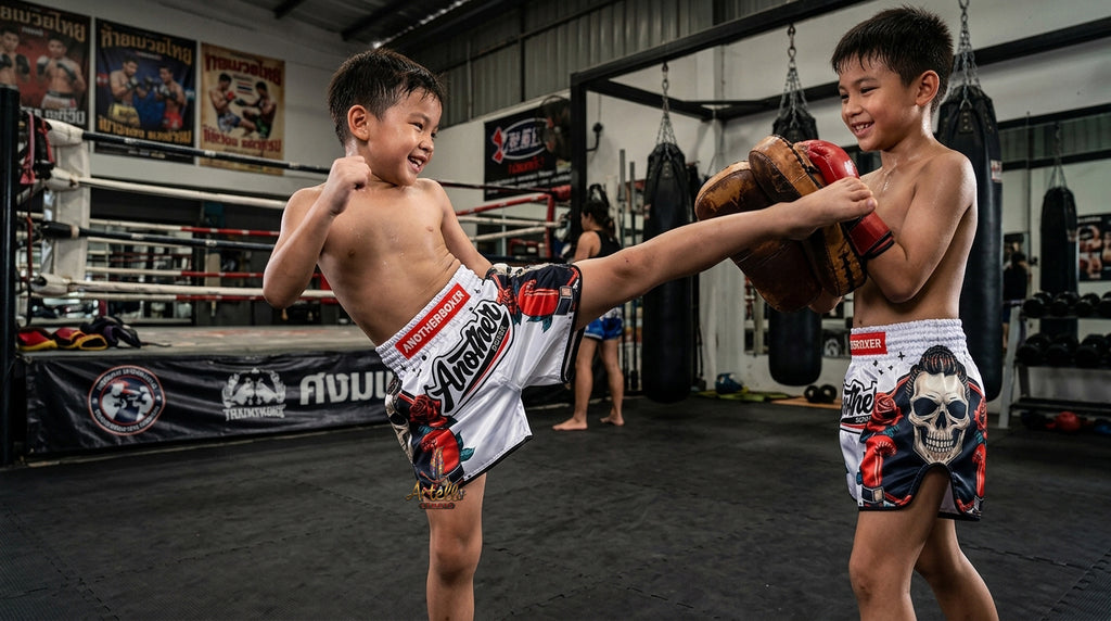 🥊 Muay Thai Shorts Kickboxing MMA Fight Shorts for Men Women Kids – Thai Boxing Training Gear, Breathable Quick Dry Martial Arts Combat Shorts