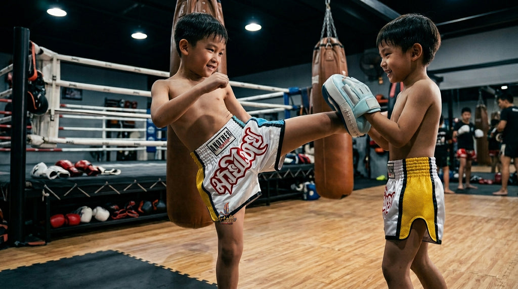 🥊 Muay Thai Shorts Kickboxing MMA Fight Shorts for Men Women Kids – Thai Boxing Training Gear, Breathable Quick Dry Martial Arts Combat Shorts