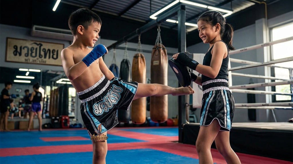 🥊 Muay Thai Shorts Kickboxing MMA Fight Shorts for Men Women Kids – Thai Boxing Training Gear, Breathable Quick Dry Martial Arts Combat Shorts