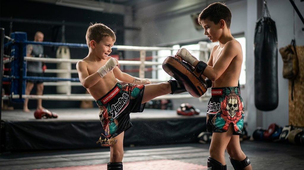 🥊 Muay Thai Shorts Kickboxing MMA Fight Shorts for Men Women Kids – Thai Boxing Training Gear, Breathable Quick Dry Martial Arts Combat Shorts