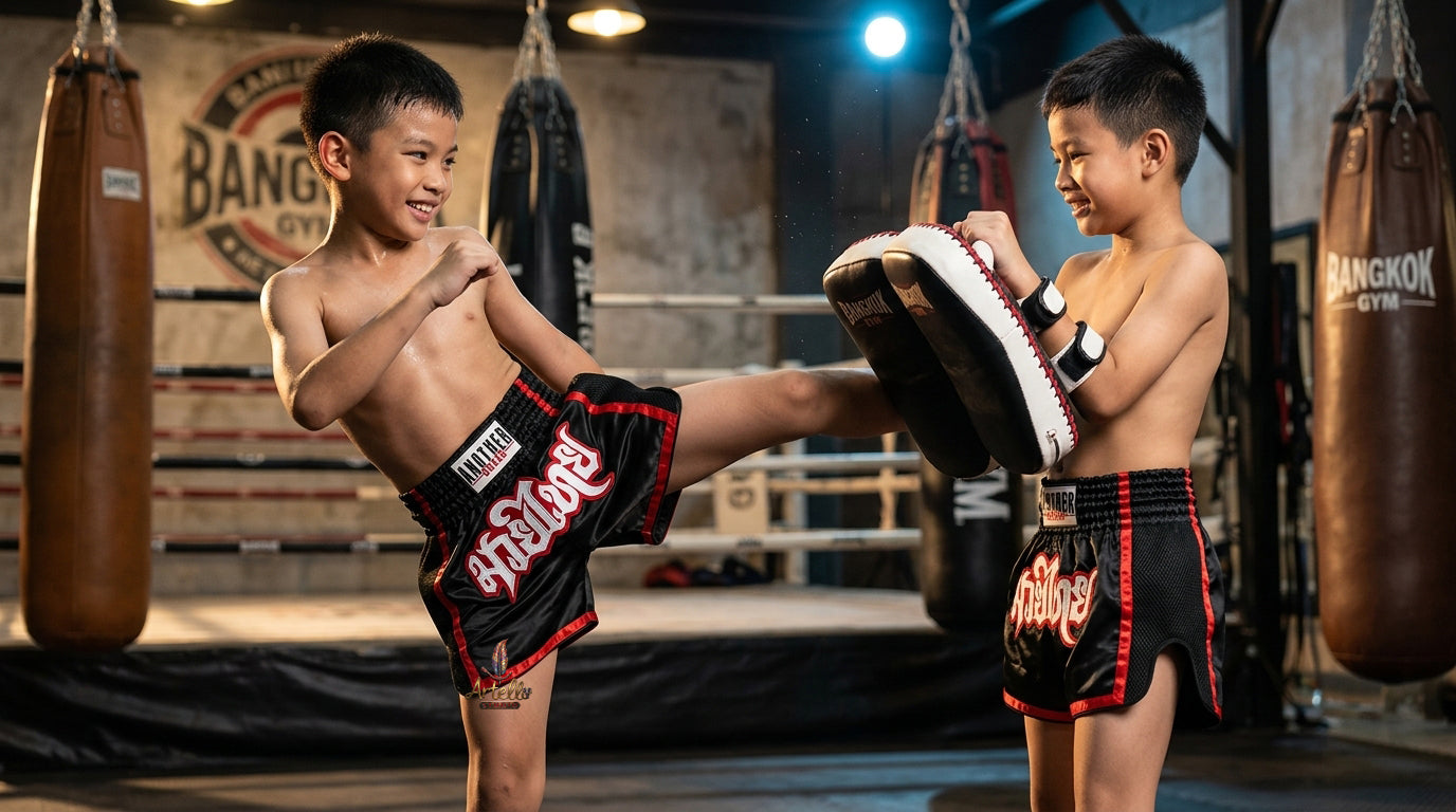 🥊 Muay Thai Shorts Kickboxing MMA Fight Shorts for Men Women Kids – Thai Boxing Training Gear, Breathable Quick Dry Martial Arts Combat Shorts