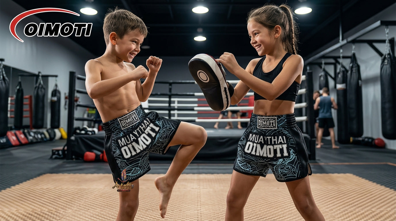 🥊 Muay Thai Shorts Kickboxing MMA Fight Shorts for Men Women Kids – Thai Boxing Training Gear, Breathable Quick Dry Martial Arts Combat Shorts