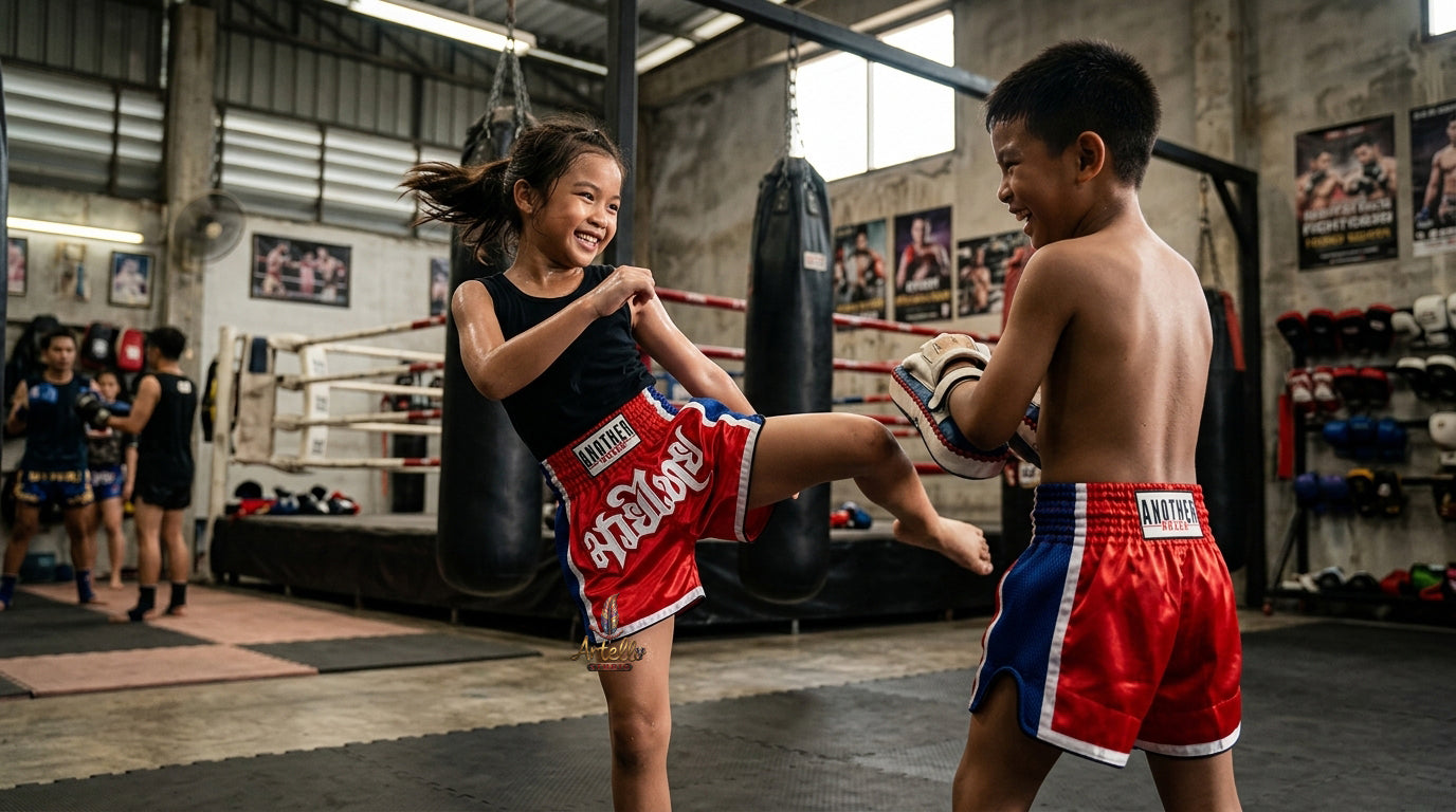 🥊 Muay Thai Shorts Kickboxing MMA Fight Shorts for Men Women Kids – Thai Boxing Training Gear, Breathable Quick Dry Martial Arts Combat Shorts