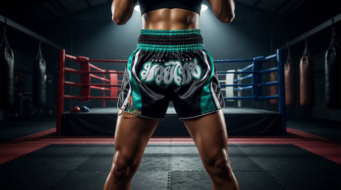🥊 Muay Thai Shorts Kickboxing MMA Fight Shorts for Men Women Kids – Thai Boxing Training Gear, Breathable Quick Dry Martial Arts Combat Shorts
