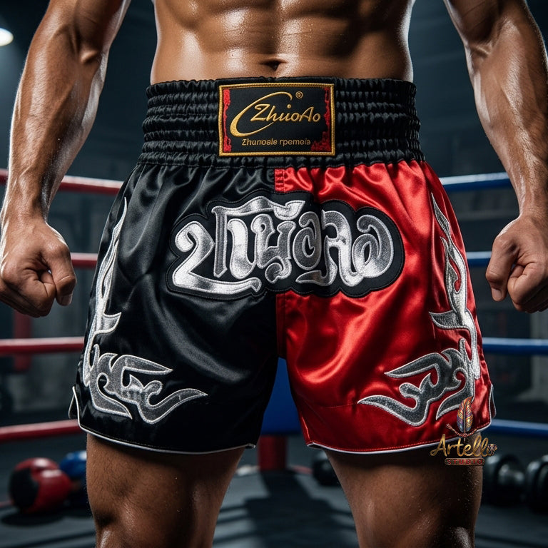 🥊 Muay Thai Shorts Kickboxing MMA Fight Shorts for Men Women Kids – Thai Boxing Training Gear, Breathable Quick Dry Martial Arts Combat Shorts