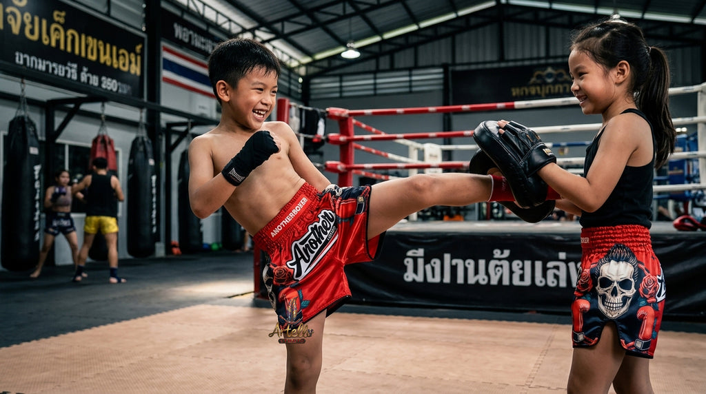 🥊 Muay Thai Shorts Kickboxing MMA Fight Shorts for Men Women Kids – Thai Boxing Training Gear, Breathable Quick Dry Martial Arts Combat Shorts