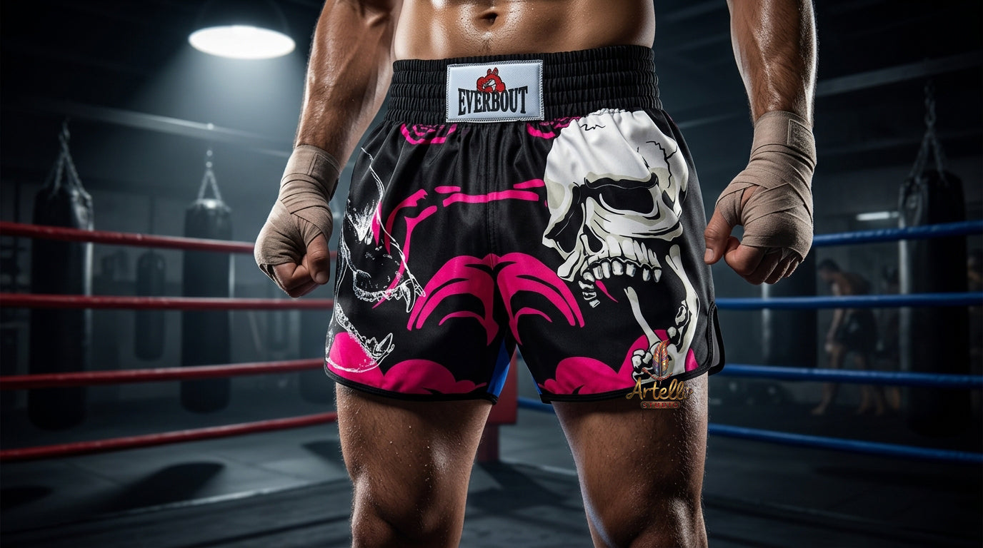 🥊 Muay Thai Shorts Kickboxing MMA Fight Shorts for Men Women Kids – Thai Boxing Training Gear, Breathable Quick Dry Martial Arts Combat Shorts
