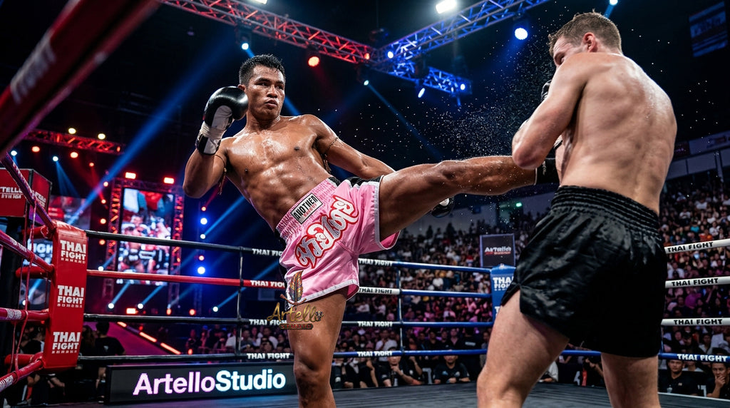 🥊 Muay Thai Shorts Kickboxing MMA Fight Shorts for Men Women Kids – Thai Boxing Training Gear, Breathable Quick Dry Martial Arts Combat Shorts