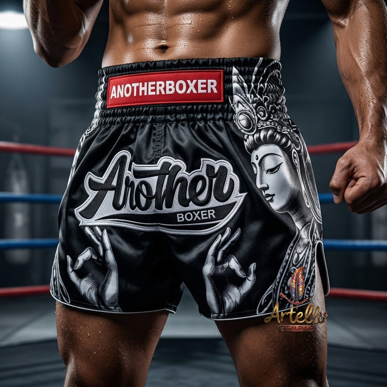 🥊 Muay Thai Shorts Kickboxing MMA Fight Shorts for Men Women Kids – Thai Boxing Training Gear, Breathable Quick Dry Martial Arts Combat Shorts