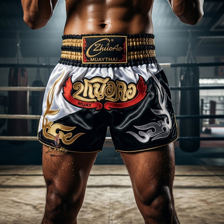 🥊 Muay Thai Shorts Kickboxing MMA Fight Shorts for Men Women Kids – Thai Boxing Training Gear, Breathable Quick Dry Martial Arts Combat Shorts