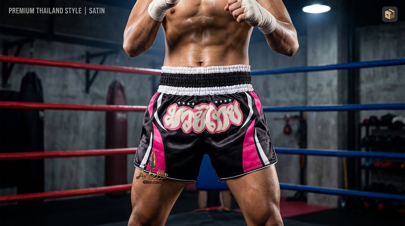 🥊 Muay Thai Shorts Kickboxing MMA Fight Shorts for Men Women Kids – Thai Boxing Training Gear, Breathable Quick Dry Martial Arts Combat Shorts