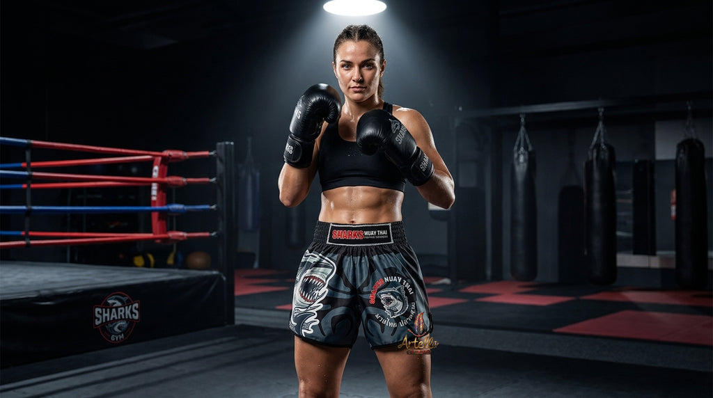 🥊 Muay Thai Shorts Kickboxing MMA Fight Shorts for Men Women Kids – Thai Boxing Training Gear, Breathable Quick Dry Martial Arts Combat Shorts