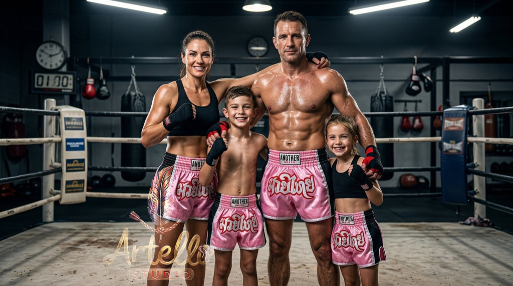 🥊 Muay Thai Shorts Kickboxing MMA Fight Shorts for Men Women Kids – Thai Boxing Training Gear, Breathable Quick Dry Martial Arts Combat Shorts