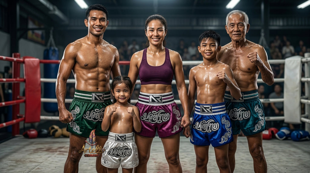 🥊 Muay Thai Shorts Kickboxing MMA Fight Shorts for Men Women Kids – Thai Boxing Training Gear, Breathable Quick Dry Martial Arts Combat Shorts