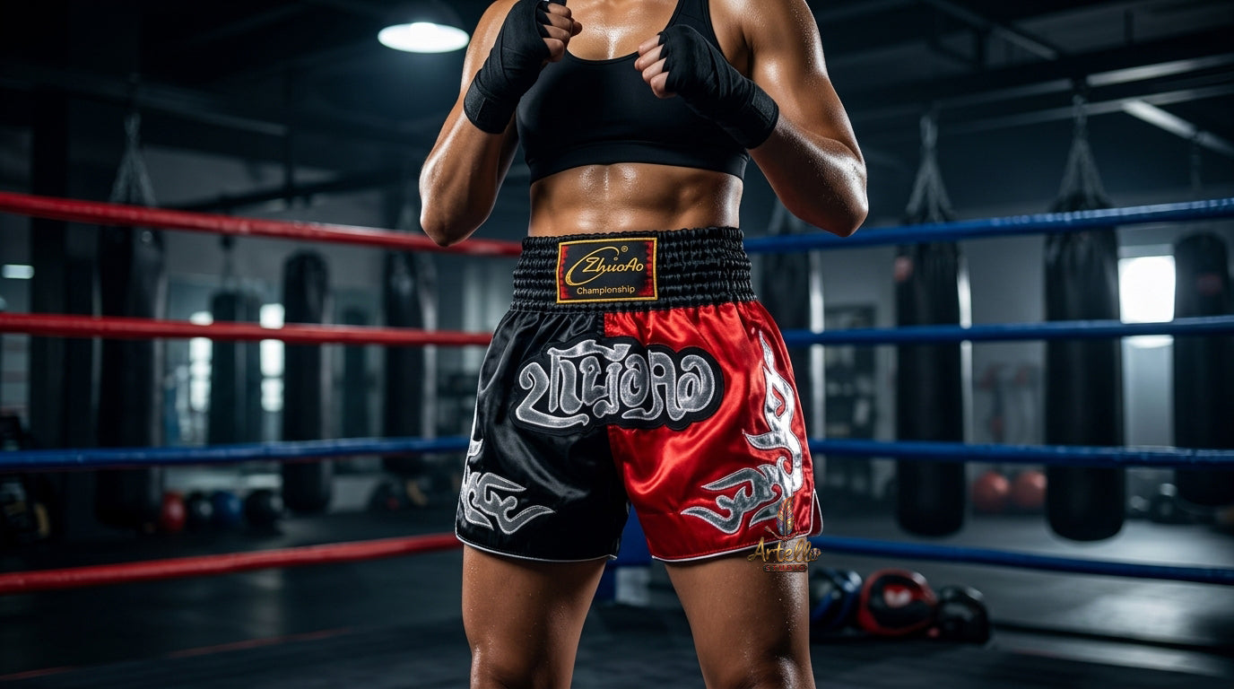🥊 Muay Thai Shorts Kickboxing MMA Fight Shorts for Men Women Kids – Thai Boxing Training Gear, Breathable Quick Dry Martial Arts Combat Shorts