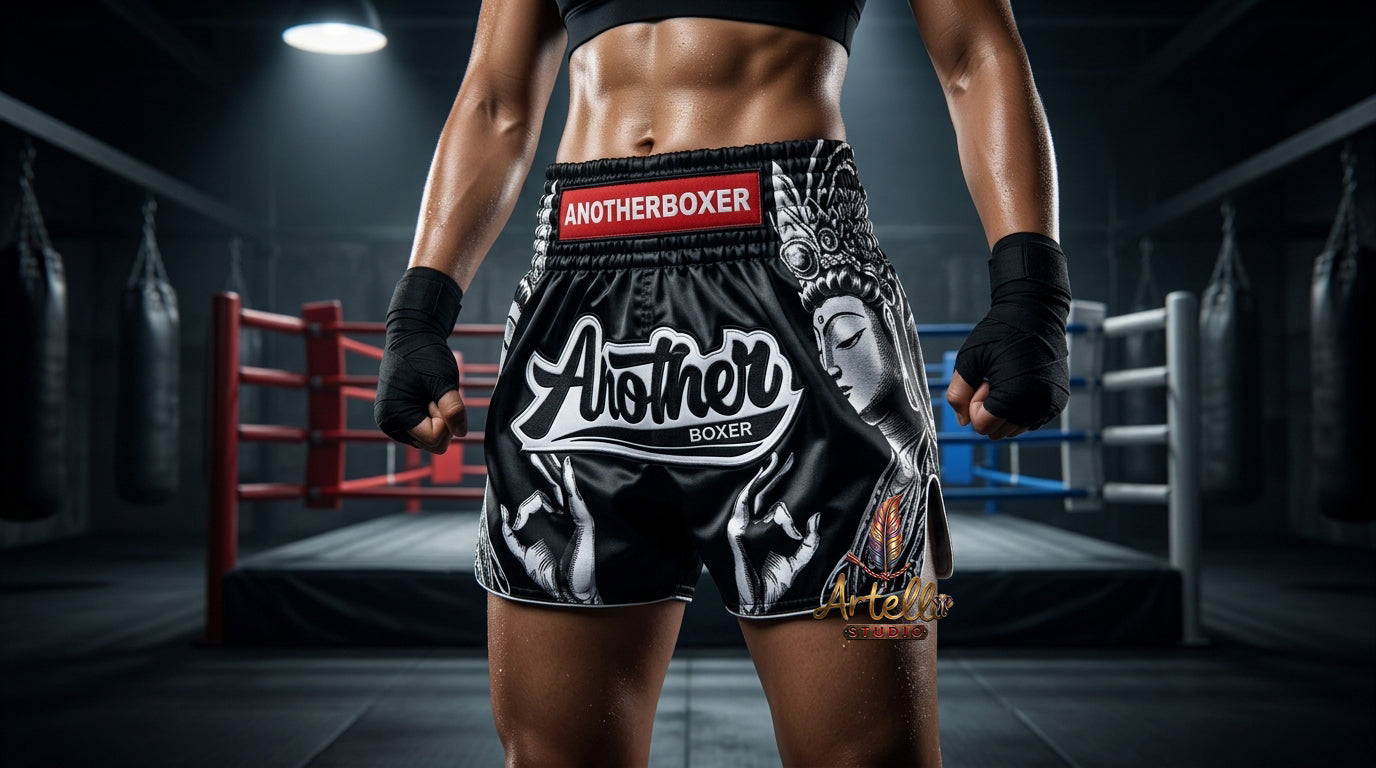 🥊 Muay Thai Shorts Kickboxing MMA Fight Shorts for Men Women Kids – Thai Boxing Training Gear, Breathable Quick Dry Martial Arts Combat Shorts
